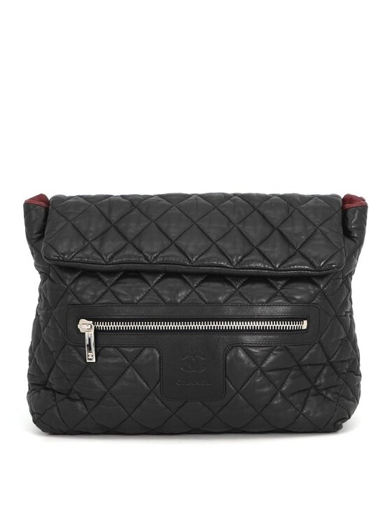 Chanel Backpack CC Logo Quilted Coco Leather Black main image 5